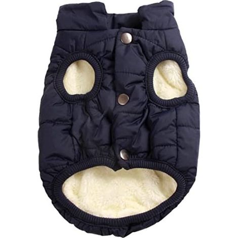 CSPARKV 36x25x25cm 2 Layers Dog Windproof Coat with Extra Warm and Soft Fleece Lining (1/4)