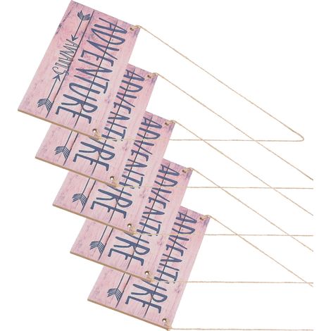 5 Kits de Lettres en Bois pour Enseignes Suspendues, Décoration Murale de Porte de Magasin et Fêtes (1/5)