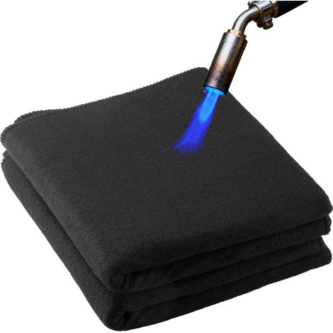 VEVOR Coperta per Saldatura in Feltro di Carbonio, Tappeto per Saldatura Ignifuga 2 pezzi da 508 x 914 mm, Coperta di Protezione di Sicurezza max. 982°C, Tappeto Ignifugo Spessore da 3,5 mm (1/5)