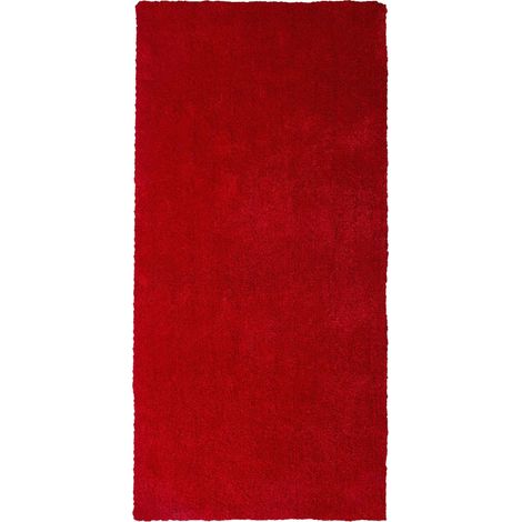 Tappeto shaggy rosso 80 x 150 cm Demre