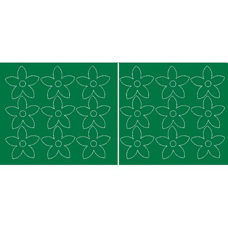 Wandaufkleber Blumen, 18 Stück, grün glänzend