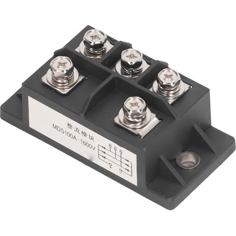 100-A-1600-V-Brückengleichrichter, dreiphasiges Diodenmodul mit Kühlkörperplatte aus Messing, Hochleistungs-Industriegleichrichter (1/5)
