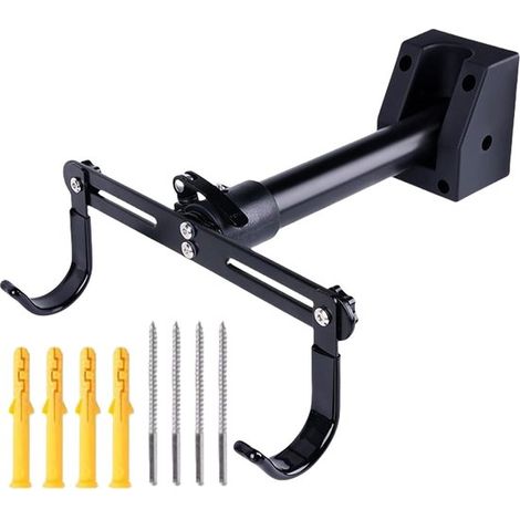 Ganci appendiabiti - Ganci per asciugamani - Supporto per biciclette da parete, supporto orizzontale per biciclette da interni, organizer regolabile a 360°, adatto per garage, officina e giardino (1/2)
