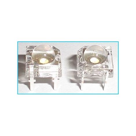 100 PZ LED F5 Super Flux diametro 5mm a 4 Piedi Bianco 6000K 3,1-3,3V