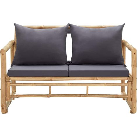 Maison Exclusive - Panca da Giardino con Cuscini 115 cm in Bambù (1/5)