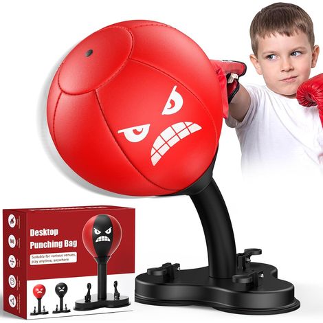 Punching-Ball de Bureau Version Améliorée avec Forte Ventous (1/5)