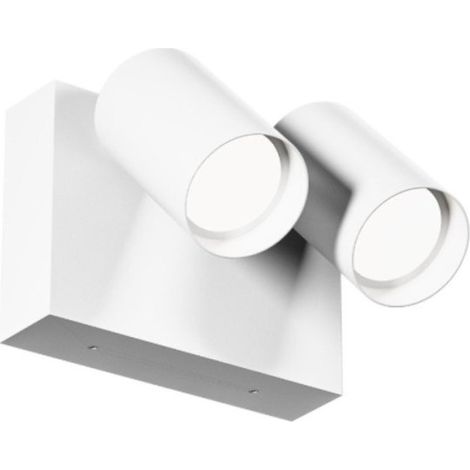 Applique esterno gea led ges2073 led ip65 bianco alluminio spot orientabile moderno