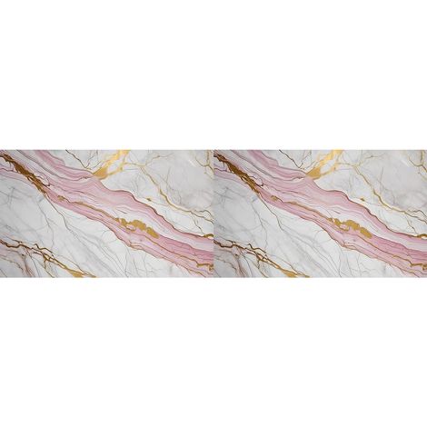 Ambiance Sticker Lino Sol Rouleau, Effet Marbre et Rose, 60 x 200 cm (1/5)