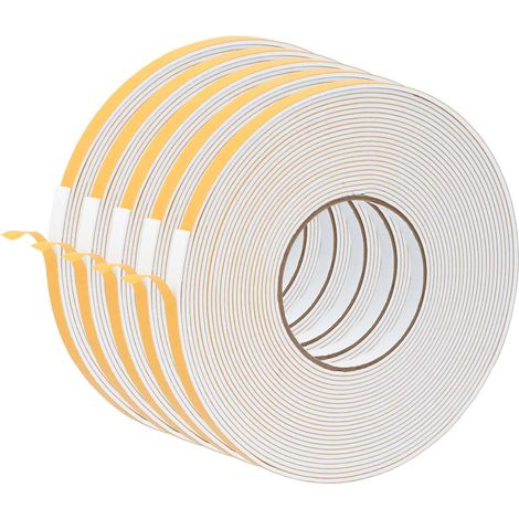 Selbstklebendes Schaumstoffband 5 pcs Weiß 10mm x 10m CR-Schaum vidaXL