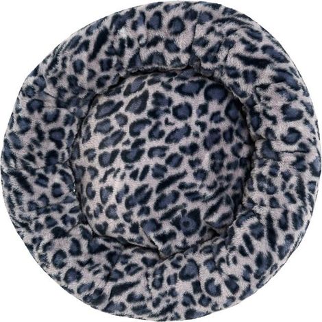 Coussin Lit pour Animaux "Léopard" 50cm Noir & Gris (1/5)