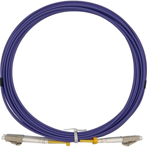 Elfcam® - 2m Câble à Fibre Optique OM4 LC/PC à LC/PC Multimode Duplex, Jarretière Fibre Optique 50/125um 2.0mm LSZH (2M)
