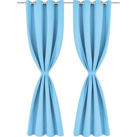 Maison Exclusive - Cortinas opacas 2 piezas con ojales de metal 1 (1/4)