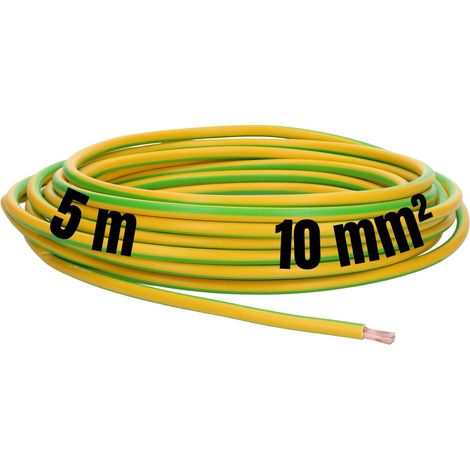 5 m Lapp 4520005 H07V-K 10 mm² verde-giallo, cavo di messa a terra, cavo di cablaggio, cavo flessibile, cavo singolo in PVC, cavo 10 mm2, cablaggio (1/4)