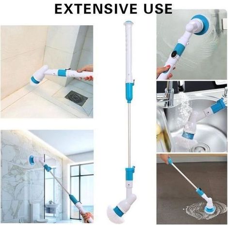 Turbo Scrub Electric Long Handle Spin Scrubber Ménage Nettoyage Brush Suit Combinaison (1/4)
