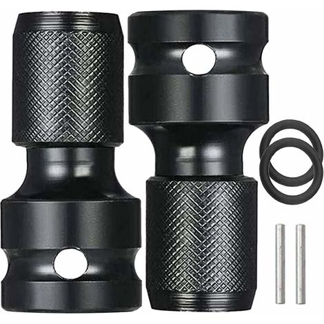 Adaptateur de douille (2 pièces), adaptateur de douille télescopique hexagonale 1/2", douille à cliquet hexagonale pour clé à chocs et embout de tournevis (1/5)