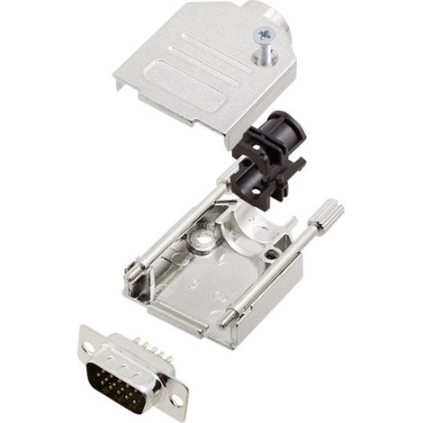 encitech DTZK09-HDP15-K 6355-0012-01 D-SUB Stiftleisten-Set 180 ° Polzahl: 15 Lötkelch 1 Set