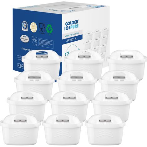 Filtre à eau pour bouilloire Compatible Avec Brita Maxtra+, Maxtra Plus, Mavea, Anna Duomax, 12 pièces (1/2)
