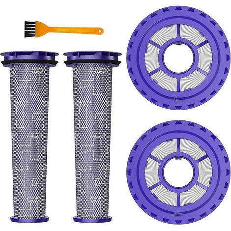 Ersatzfilter für DC41, DC65, DC66, UP13, UP20 und UP30: Packung mit 2 Nachfiltern und Packung mit 2 Vorfiltern.
