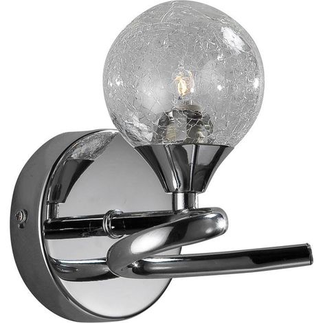 Aplique de pared "Lotto" G9 compatible con bombillas LED (220/240V) IP20 fabricado en cristal y acero color cromo (1/3)