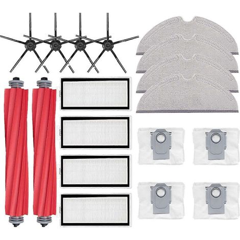 Pièces détachées pour aspirateur robot Q7 Max, Q7 Max+ et T8 : brosse latérale principale, filtre HEPA, chiffon de nettoyage et sac à poussière noir (1/5)