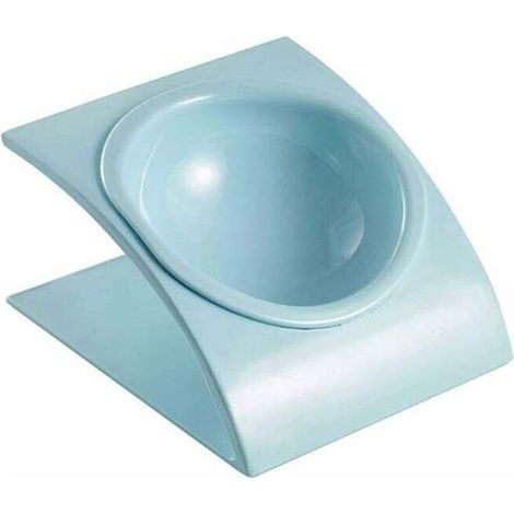 pair Bleu Porte-gamelle Surélevée Pet Gamelles incliné pour Chien et Chat Gamelles Chien Chat Mélamine avec Support-Fei Yu (1/4)