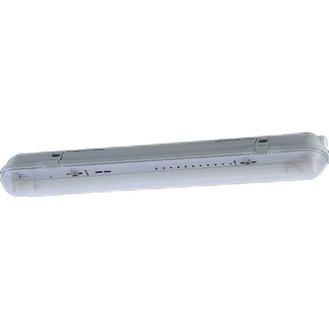 Pantalla estanca para 1 tubo led 60 cm, blanca, ip65, 660 x 85 x 94 mm