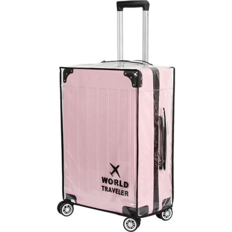 Housse de valise transparente en PVC, protection pour bagages, housse de voyage imperméable pour valise à roulettes (56 cm) (1/5)