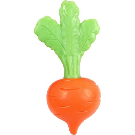sonore Radish Jouet pour chien Rubber chien jouet à macher chiot dentition jouet interactif Fetch jouet pour chiens lutte contre l'ennui machering Instincts – Orange (1/5)