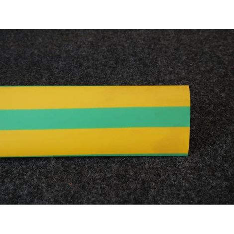 Gaine thermorétractable à paroi fine vert-jaune 38.1-19.1mm retreint 2-1 (longueur de 1 mètre) KLAUKE