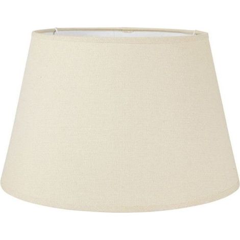 Abat-jour - Rond - Beige - Pour lampe - Base 35 cm - Culot E27 avec réducteur (1/3)