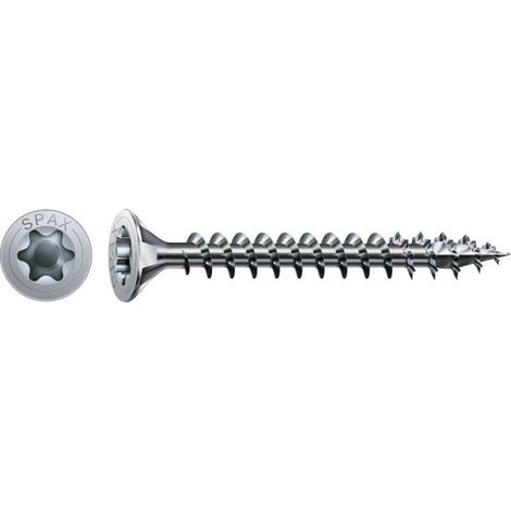 SPAX Vis universelle, 4 x 50 mm, 360 pièces, filetage complet, tête fraisée, T-STAR plus T20, 4CUT, WIROX - 8000000287312