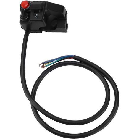Interruptor de manillar de motocicleta izquierdo de 22 mm y 7/8 pulgadas, 3 en 1, con bocina, intermitente, luz alta y baja, botón pulsador SZRH