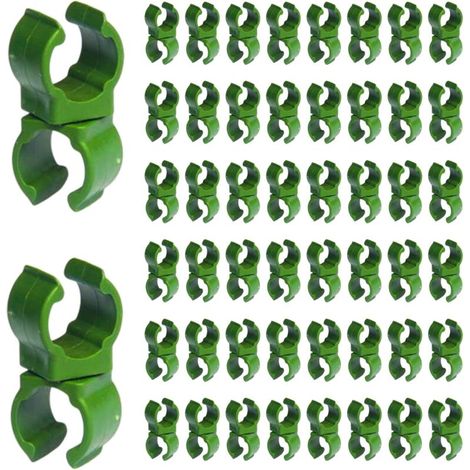 50pcs Connecteurs de pieu de jardin 16 mm Clips poteau tente en plastique pour les cadres serre, support fleurs, configuration tente culture, enjeux plante, structures ja (1/4)