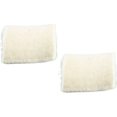 2 Pièces Tampons Felt pour Pédale de Grosse Caisse, Tête de Maillet de Remplacement Accessoire Percussion Blanc (1/5)