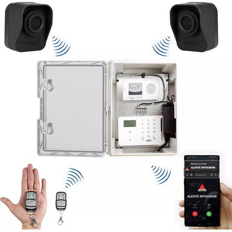 Kit "protection agricole" - Point d'alerte GSM 4G IP65 + 2 détecteurs de mouvement sur piles (DA600+/KP) (1/5)