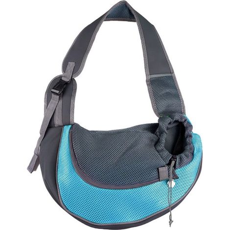 Borsa trasportino per cani, borsa trasportino regolabile per cuccioli e gatti, borsa da viaggio per piccoli animali con borsa a rete traspirante, borsa portatile per cani (1/5)