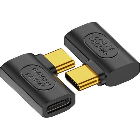 Adaptateur d'extension de Type C, Adaptateur d'angle de Type C Adaptateur Type-C pour Haute définition 8K - de Transmission électronique Rapide pour la Maison, Les Voyages, Les Voyages d' (1/5)