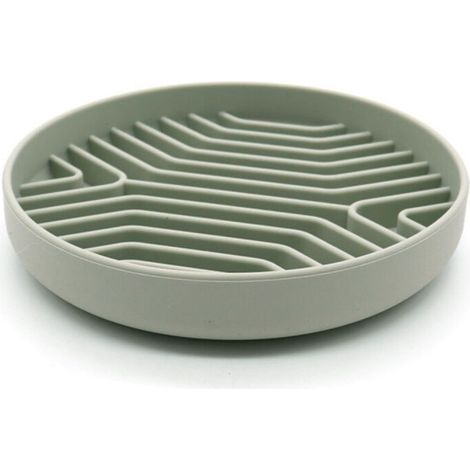 Gamelle verte anti-glouton, 19,8 x 19,8 cm, anti-basculement, avec ventouse, gamelle pour nourriture pour chien, gamelle anti-glouton pour chiens. (1/5)