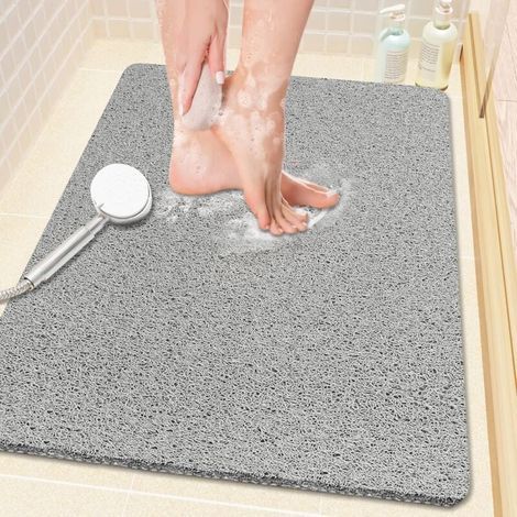 Rutschfeste Duschmatte aus PVC – 61 x 40,6 cm – Schnelltrocknend – Weiche Oberfläche für hohen Komfort – Rutschfester Halt in Badewanne und Dusche (1/5)