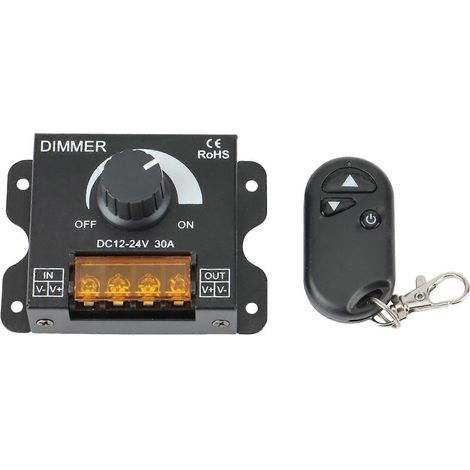 Variateur de lumière LED sans fil 3 touches avec télécommande RF 12V-24V CC (1/5)
