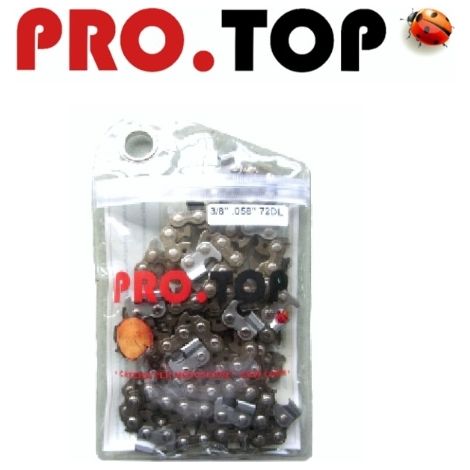 Catena motosega passo 1/4 pollici spessore 1,1mm 65 maglie PRO.TOP 24-65