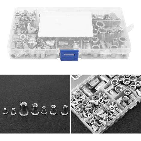 160 écrous à sertir M3-M10 en acier inoxydable 304 pour la fixation de pièces de quincaillerie (1/5)