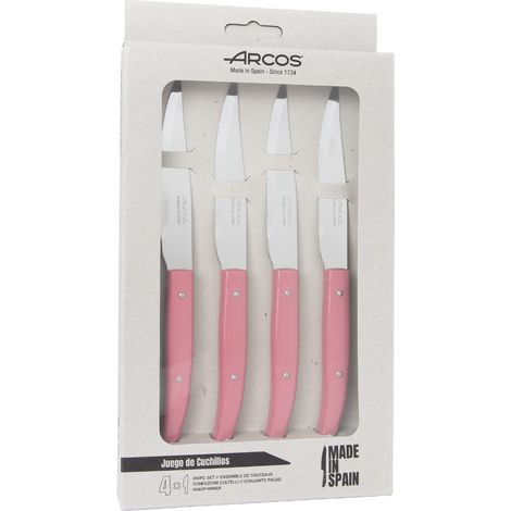 Arcos Set di 4 pezzi di coltelli in microperla rosa