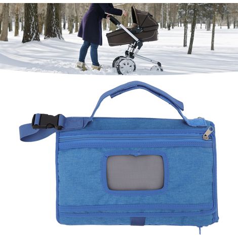 Hängende Wickelauflage für Kinderwagen, wasserdichte und multifunktionale Wickeltasche, blau (1/5)