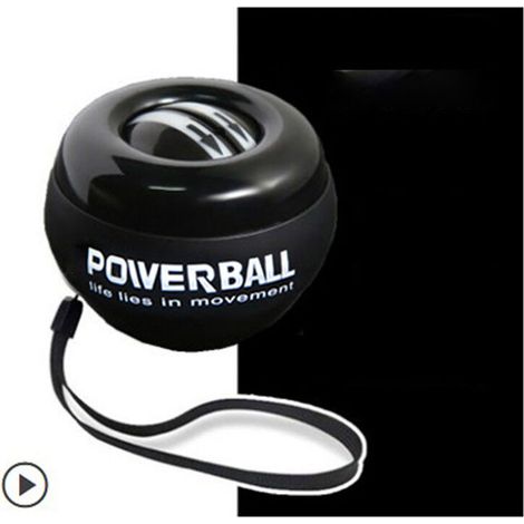 Powerball Autostart Collection - Appareil d'exercice pour la Préhension et Les Avant-Bras, Renforce Les Muscles des Avant-Bras, Rééducation Douleur au Poignet, Fractures du Poignet(Noir Or Acier No L (1/4)
