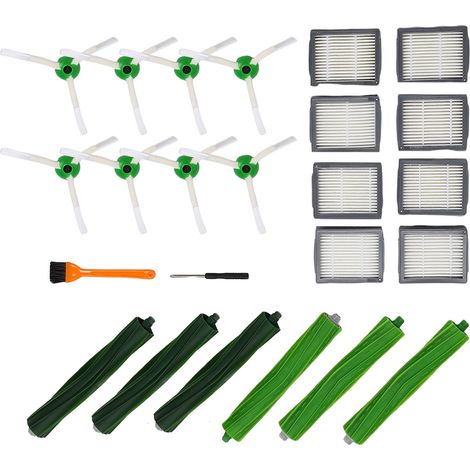 GARRYFIZH Ensemble de 24 pièces de rechange pour aspirateur, compatible avec la série I3 : 3 paires de brosses rotatives, 8 filtres et brosses latérales (1/5)