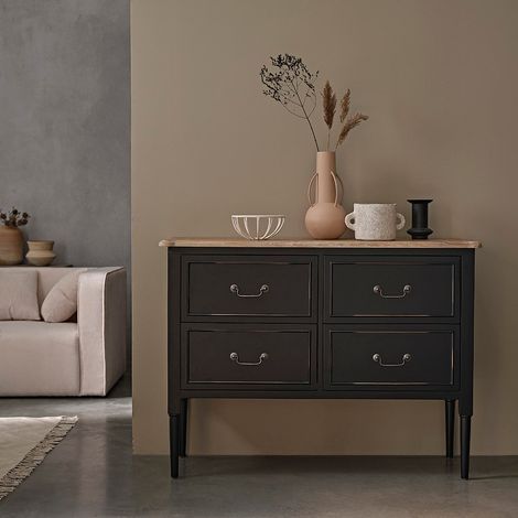 Commode en mindi massif 120 cm (1/5)