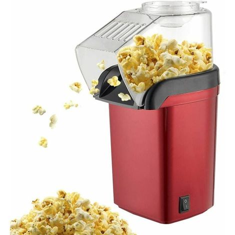 1200 W öl- und fettfreie Popcornmaschine, rot (1/4)