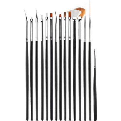 Pinceau Nail Art - Palette Mélange Résine - Kit Manucure DIY pour Salon Maison - 10 Pièces (1/5)