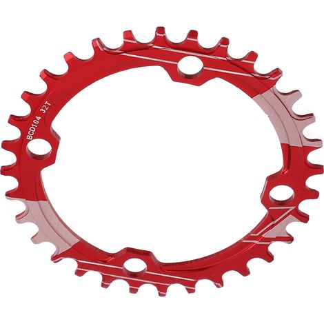32-Zahn-Kettenblatt (104 mm Lochkreis, Narrow-Wide) für Mountainbike-Kurbelgarnitur, rotes Teil (1/5)